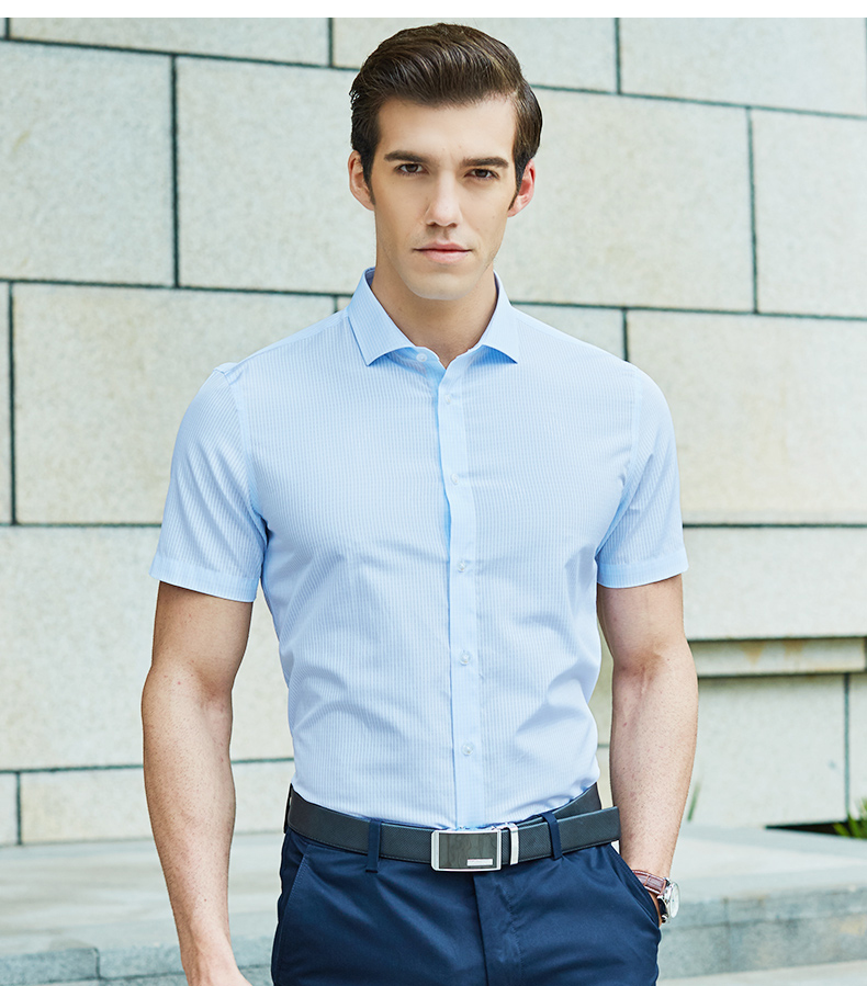 男款商務短袖襯衣