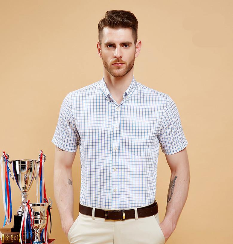 男款商務短袖襯衣