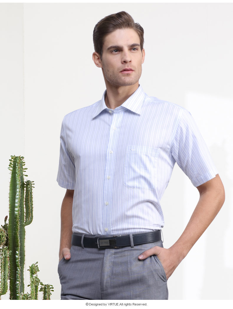 男款商務短袖襯衣